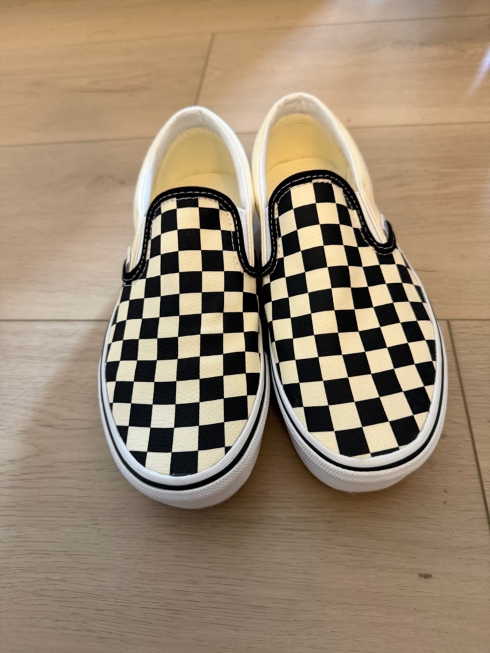 Vans Classic Slip on platform checkerboard shoe